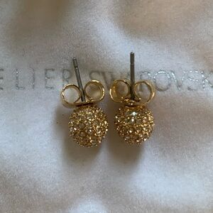 Atelier Swarovski Gold Star and Ball Earrings